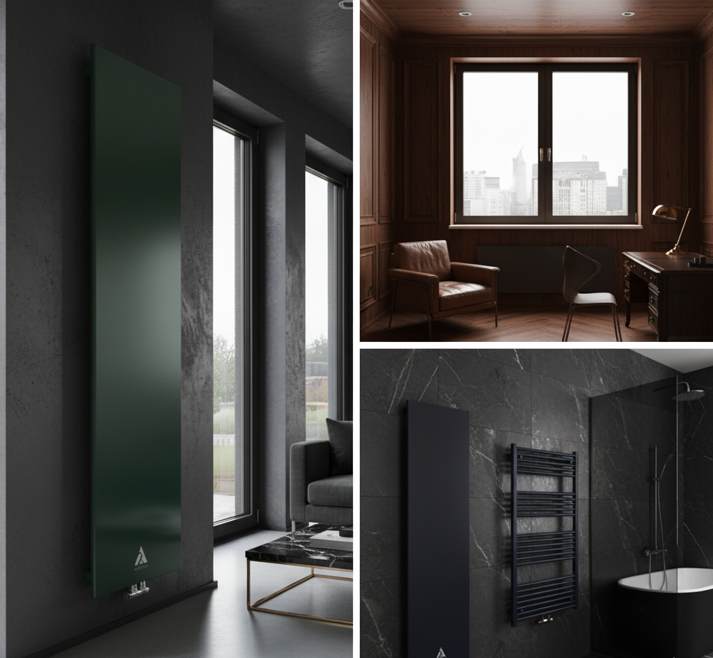 Saxon Vertical Aluminium Radiator - Space Saving Design